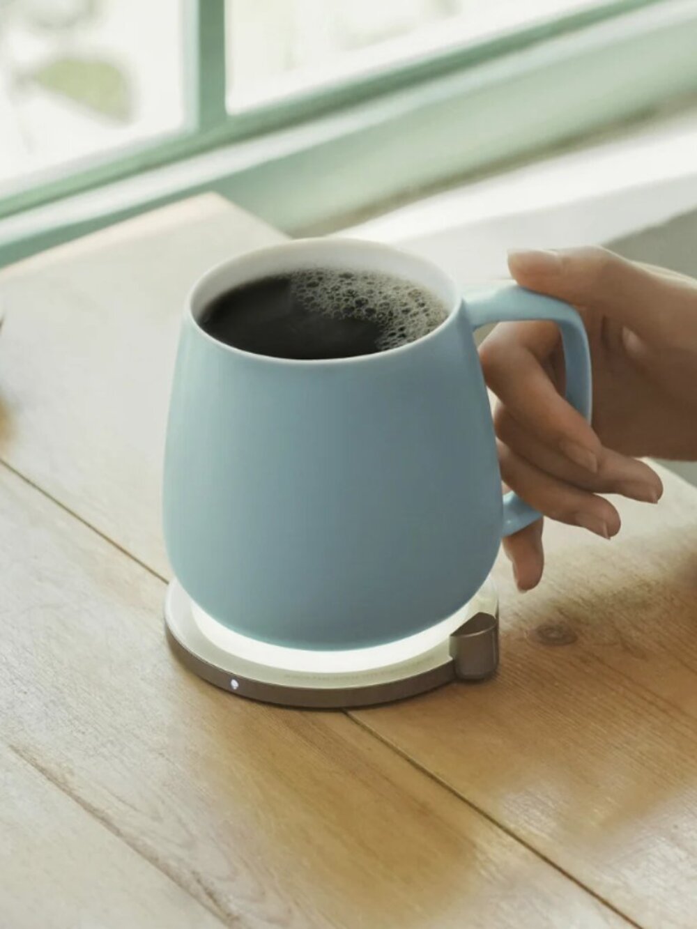 NWT OHOM Ui+ Self-Heating Mug Set - Moonmist Blue 18 fl oz